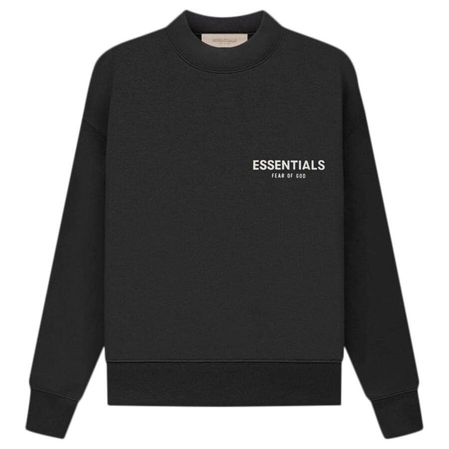 Fear of God Essentials Kids Crewneck Stretch Limo Sweatshirt, black