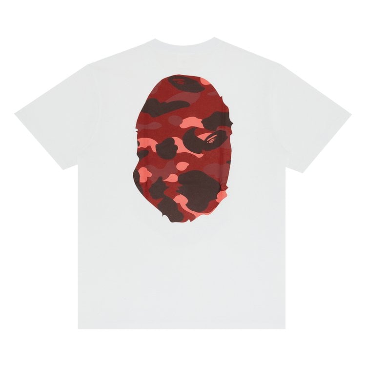 تي شيرت BAPE Color Camo Big Ape Head "أبيض/أحمر"، أبيض