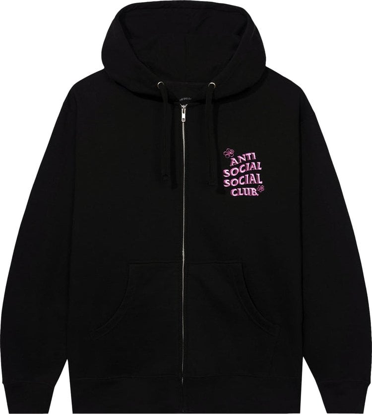 Anti Social Social Club Coral Crush Zip Hoodie 'Black'