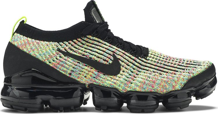 حذاء رياضي Nike Wmns Air Vapor Max Flyknit 3 باللون الأسود والأخضر