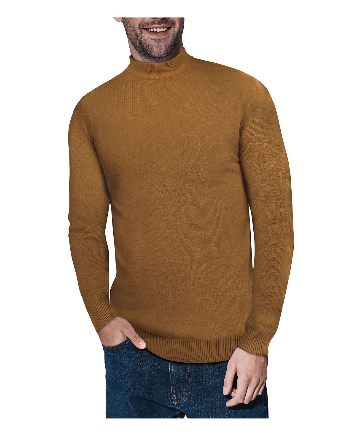 X-Ray Men's Basic Mid-Weight Stand-Neck Pullover