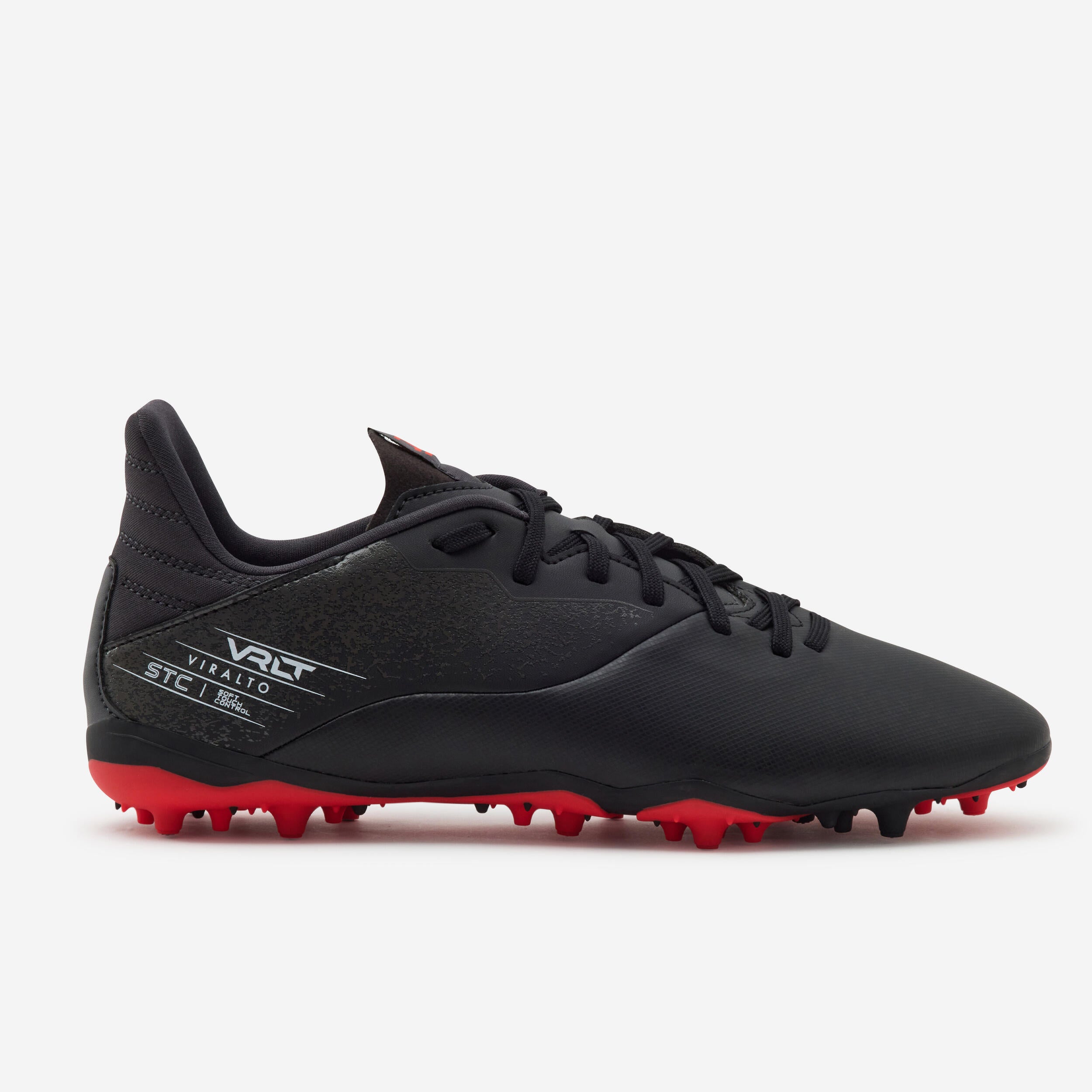 Women's/men's football shoes MG/AG - VIRALTO I black/red KIPSTA black/neon red