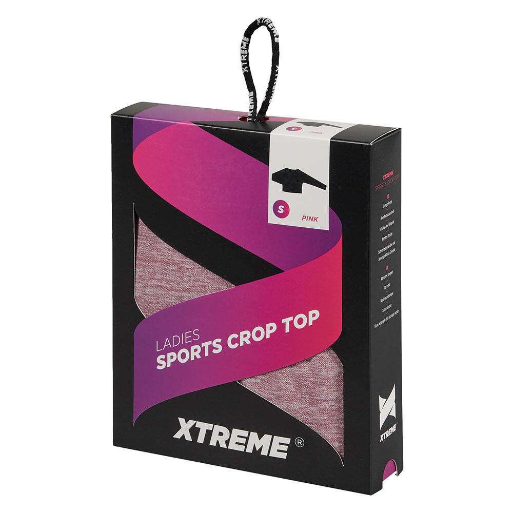 بلوزة رياضية قصيرة بأكمام طويلة للنساء من Xtreme Sportswear باللون الوردي XTREME SOCKSWEAR، باللون الوردي