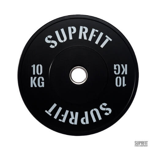 Bumper cover Suprfit Econ White Logo (single) - 5 kg, black