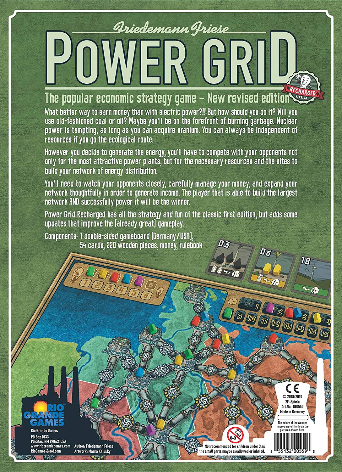 Board game Rio Grande Games: Power Grid Recharged