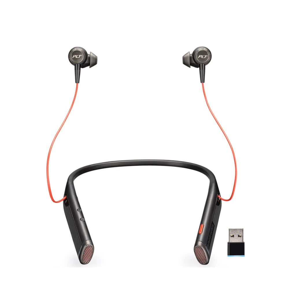 سماعة Plantronics Poly 6200UC اللاسلكية، باللون الأسود