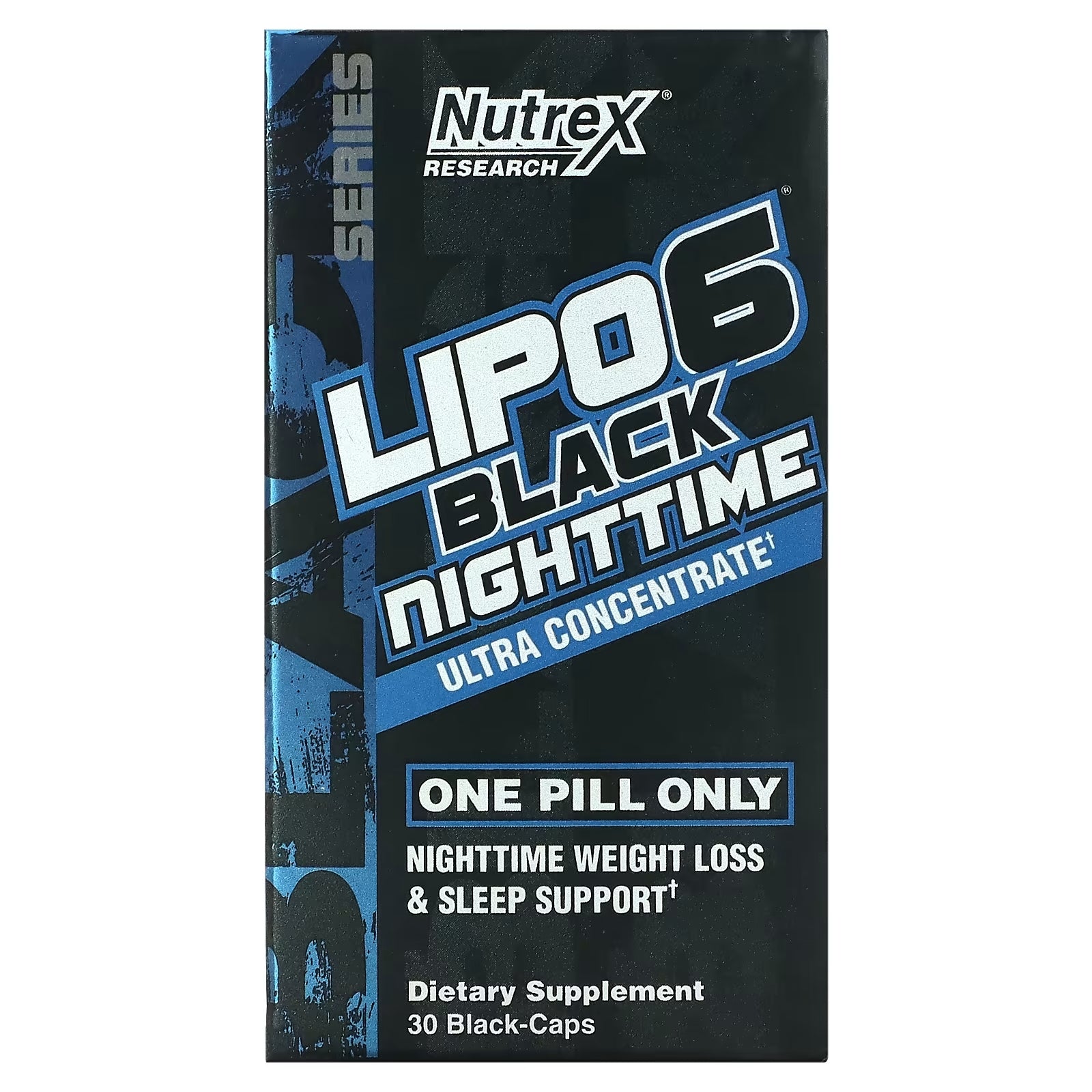 LIPO-6 Black Nighttime، تركيز فائق من Nutrex Research، 30 كبسولة