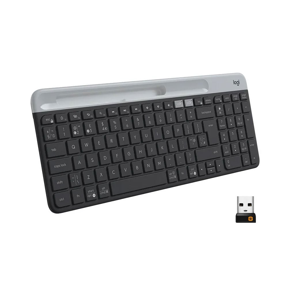 Wireless keyboard Logitech K580, with stand, English layout, dark gray