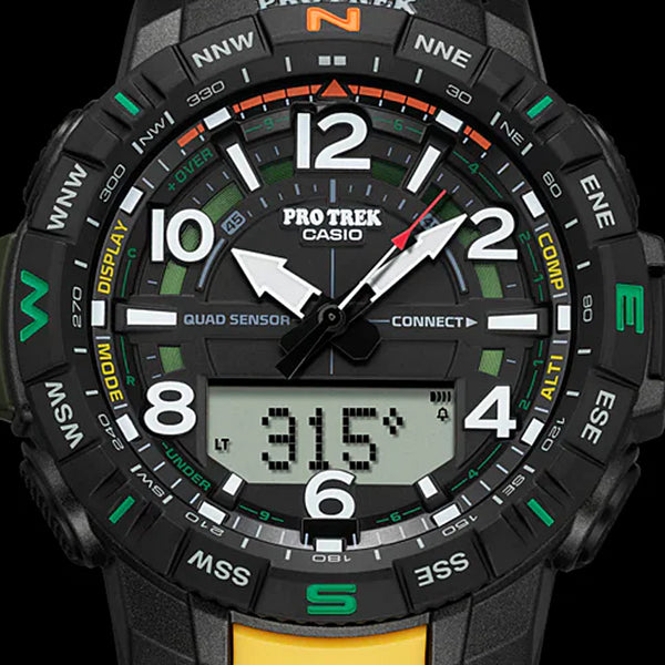 Watch Men's CASIO PRO TREK Waterproof Shockproof Sports Precise Time PRTB50-1 Watch Mens Analog, multicolor