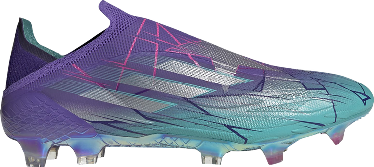 Adidas X Speedflow+ FG 'Purple Rush Mint Rush' Boots, Purple