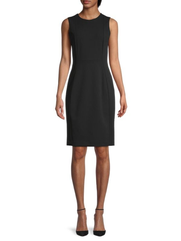 Calvin Klein sleeveless sheath dress, black