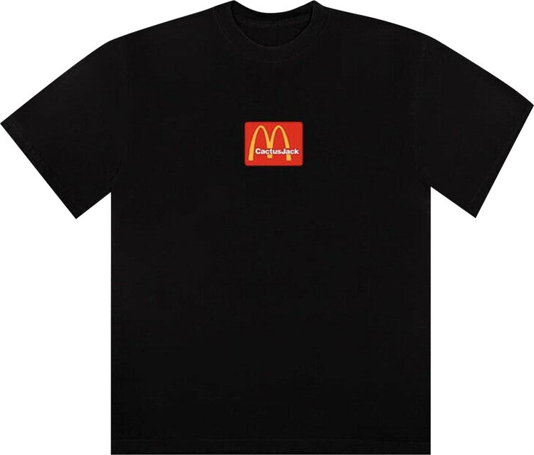 تي شيرت Cactus Jack من تصميم Travis Scott x McDonalds Sesame T-Shirt II "أسود"، أسود