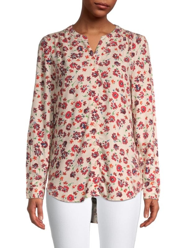 Beach Lunch Lounge blouse with Annina print, multicolor