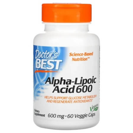 Alpha Lipoic Acid, Doctor's Best, 600 mg, 60 Vegetarian Capsules