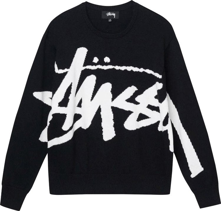 Stussy Stock Sweater 'Black', black