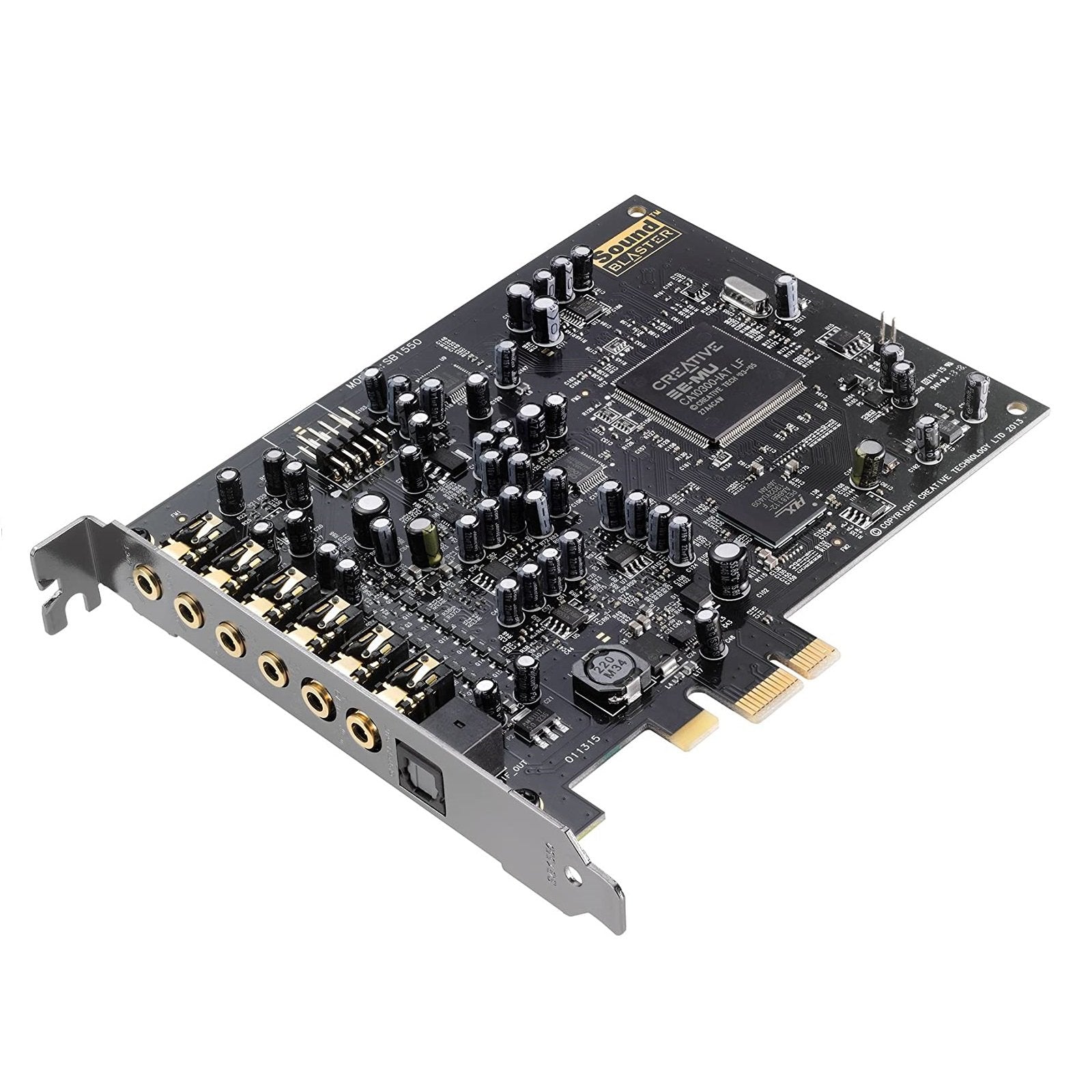 بطاقة صوت Creative Sound Blaster Audigy PCIe RX 7.1، باللون الأسود