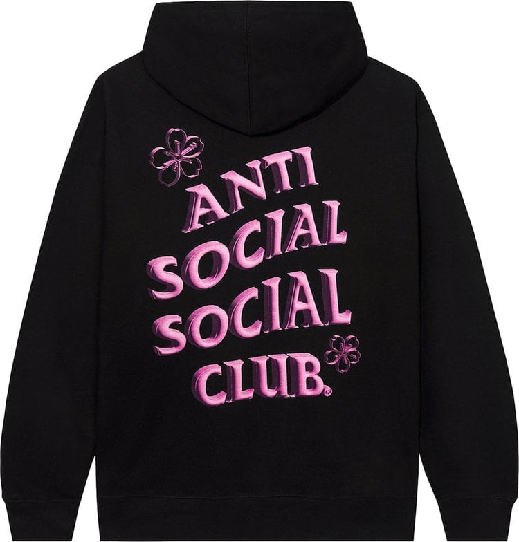 Anti Social Social Club Coral Crush Zip Hoodie 'Black'