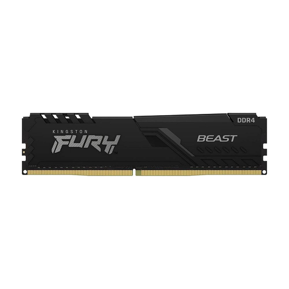 ذاكرة الوصول العشوائي Kingston Fury Beast، 8 جيجابايت DDR4 (1x8 جيجابايت)، 3200 ميجا هرتز، CL16، KF432C16BB/8، أسود