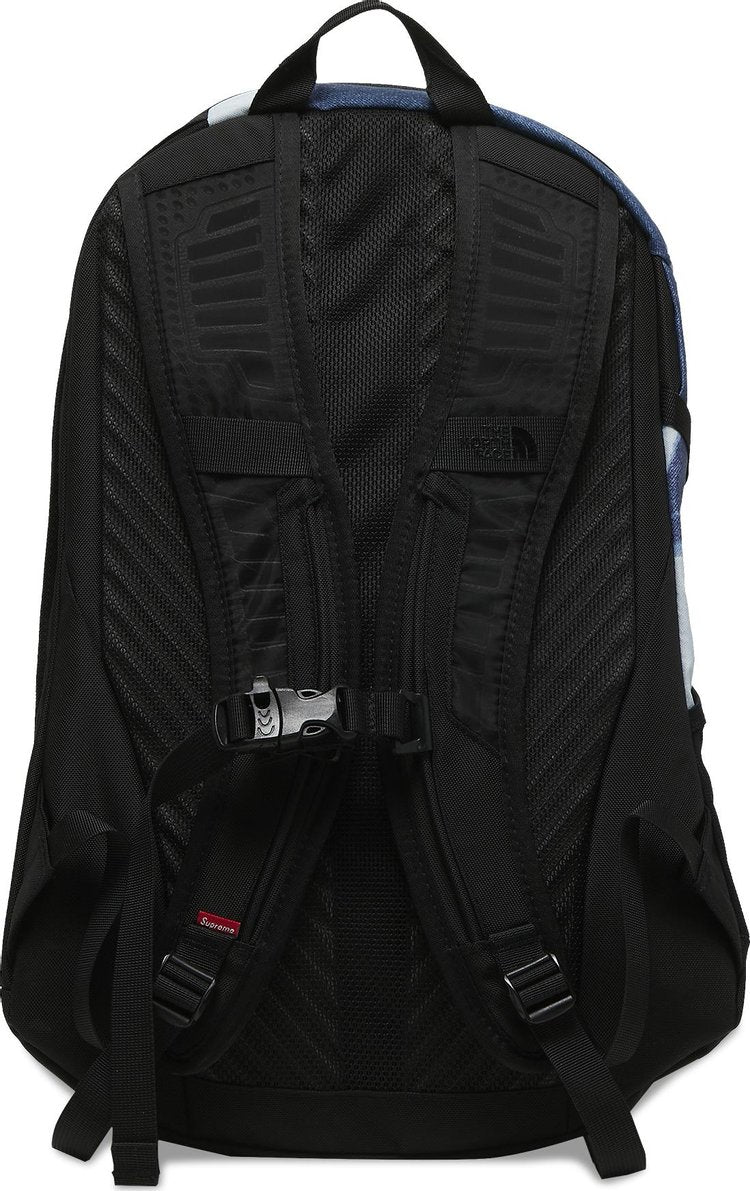 Supreme x The North Face Bleached Denim Print Pocono Backpack Indigo, blue