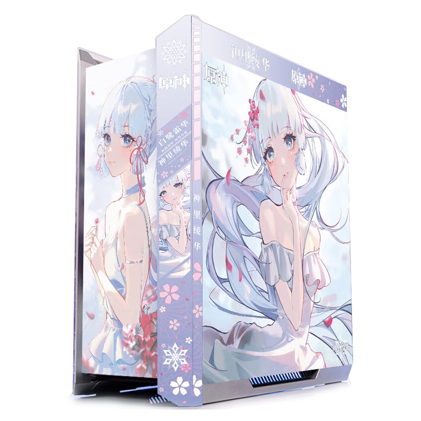 Case ASUS ROG Strix Helios GX601 Custom Kamisato Ayaka Theme, Mid Tower, white/pattern