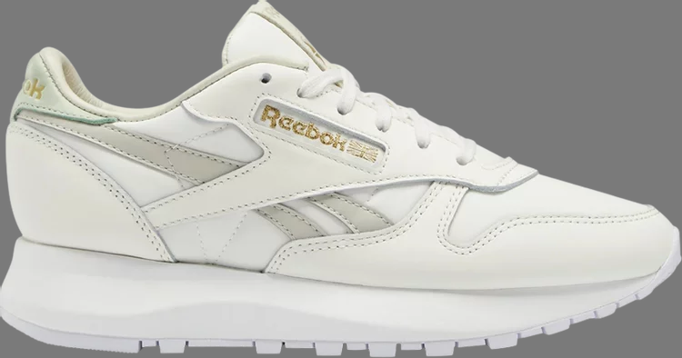 حذاء رياضي كلاسيكي من الجلد من ماركة 'Chalk Moonstone' من شركة Reebok باللون الأبيض