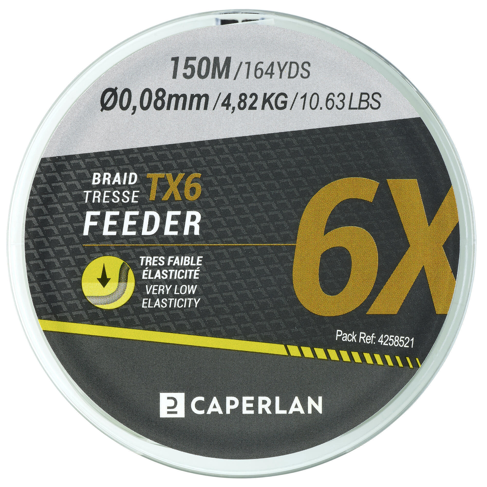 Braided main line BRAID TX6/TX8 150 m for feeder anglers CAPERLAN