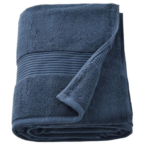 Bath towel Ikea Fredriksjon 150x100, dark blue