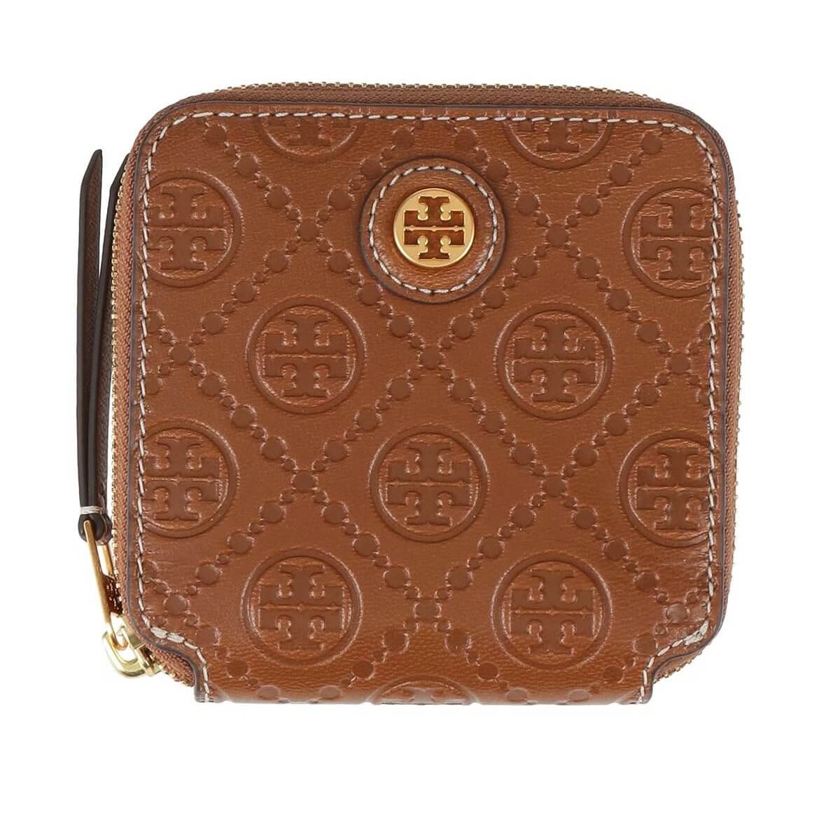 Tory Burch Leather Zip Wallet, Brown