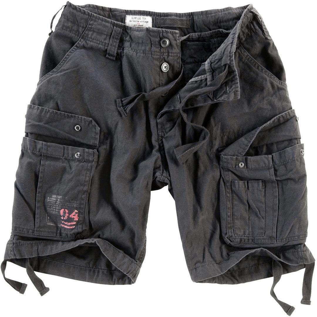 Surplus Airborne Vintage Motocross Shorts, Black