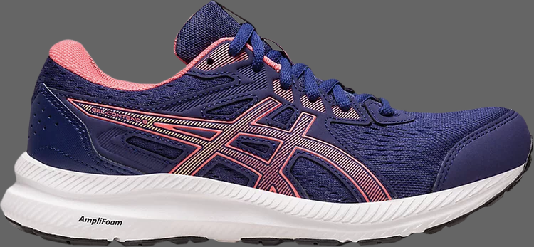 حذاء رياضي wmns gelcontent 8 'indigo blue papaya' من Asics، باللون الأزرق