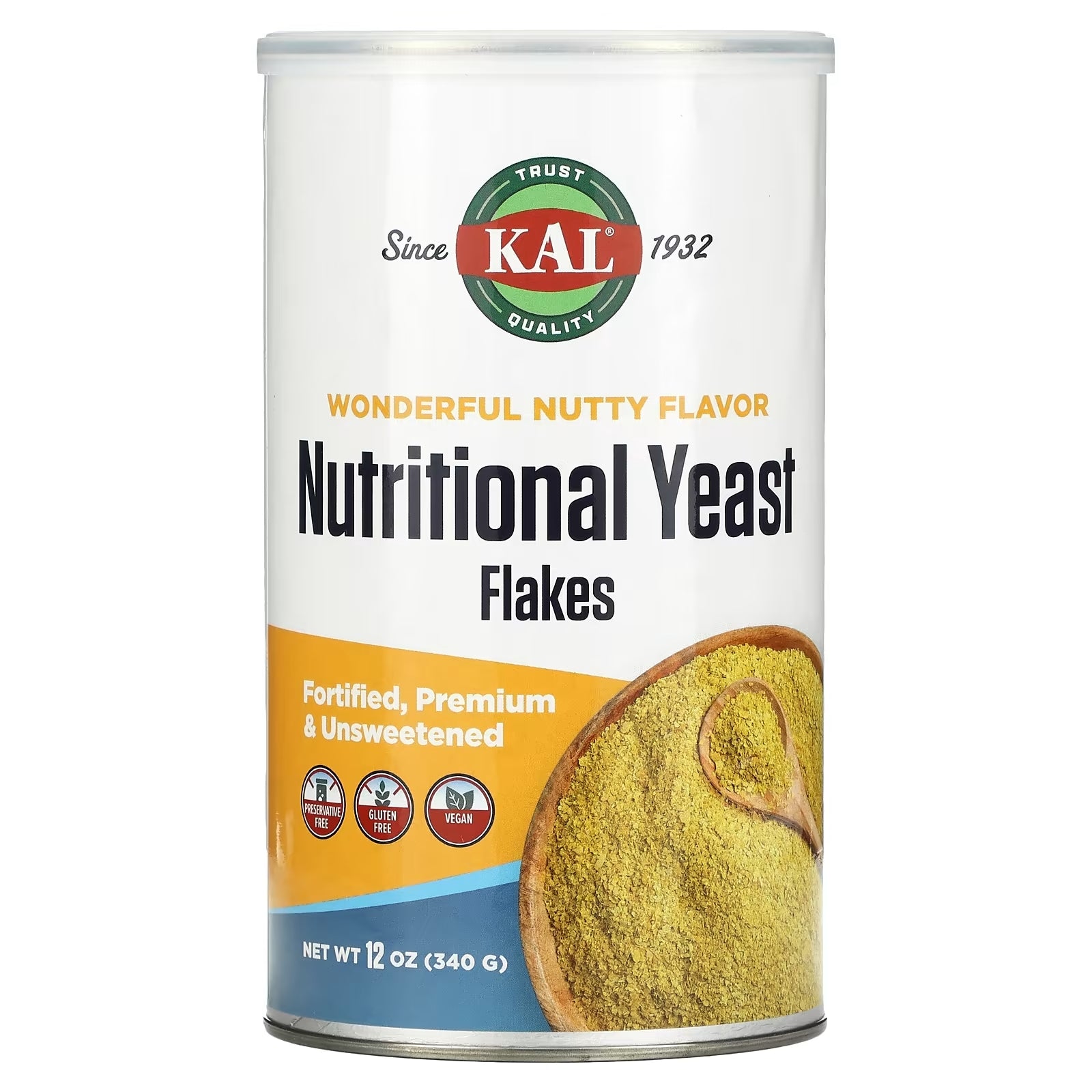 KAL Nutritional yeast flakes unsweetened, 340 g