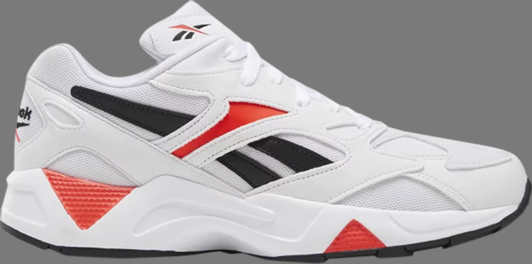 حذاء رياضي Aztrek 96 من Reebok باللون الأبيض النيون الأحمر