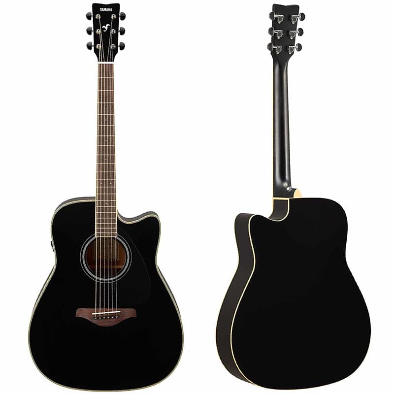 جيتار كهربائي صوتي من ياماها FGC-TA Trans Acoustic Dreadnought مع قطع - أسود جيتار كهربائي صوتي من ياماها FGC-TA Trans Acoustic Dreadnought مع قطع -