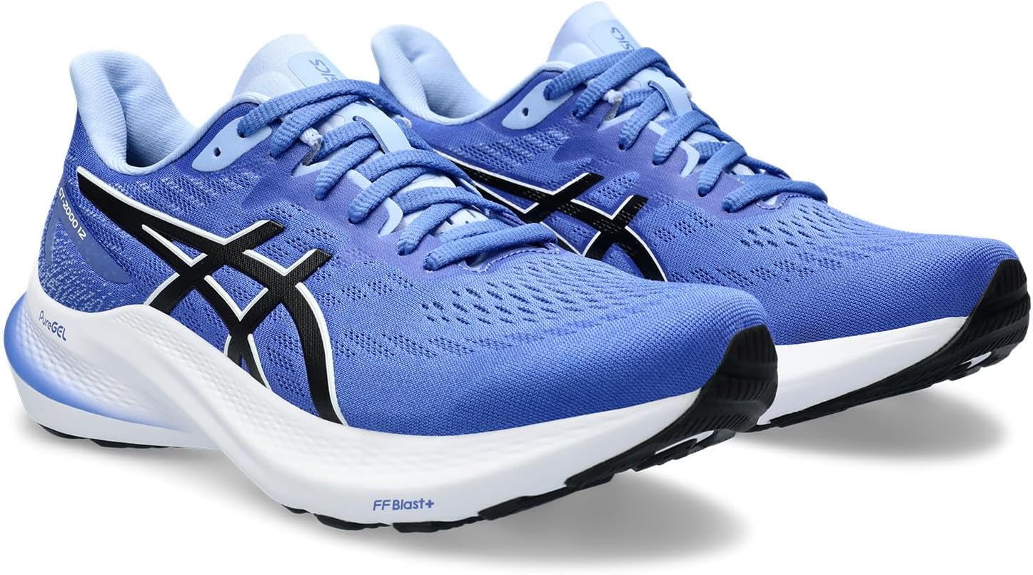 حذاء رياضي Gt-2000 12 ASICS، لون أزرق ياقوتي/أسود