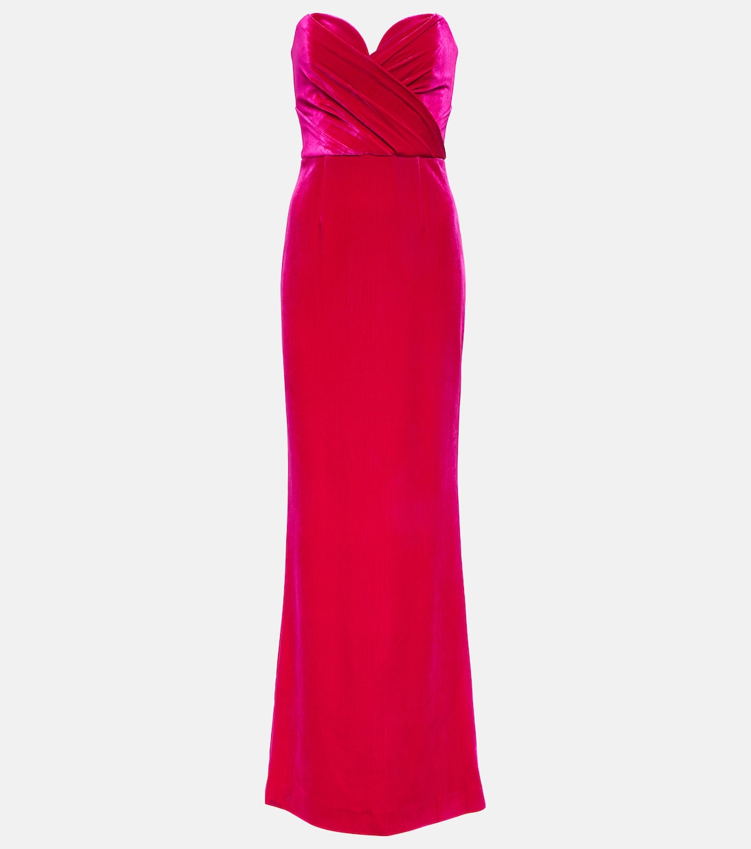 Rebecca Vallance Strapless Velvet Dress, Pink