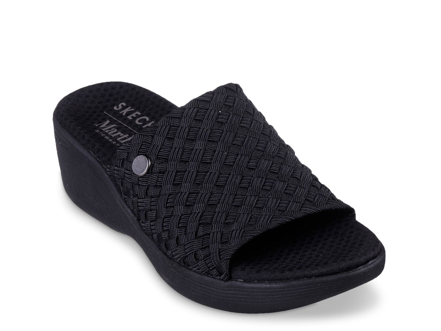 Skechers Pier Lite Wedge Sandals, Black