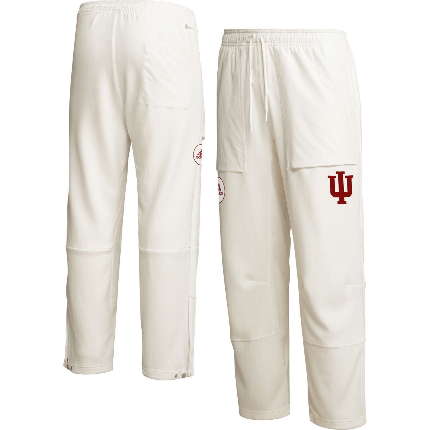 هودي رجالي من Indiana Hoosiers Zero Dye باللون الكريمي من AEROREADY من adidas