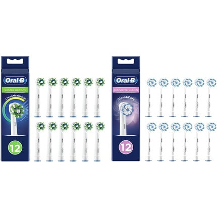 رأس فرشاة الأسنان الكهربائية Oral-B Cross Action مع Clean Maximiser - أبيض