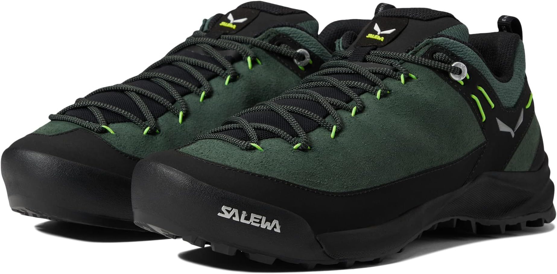 Hiking shoes Wildfire Leather SALEWA, color Raw Green/Black