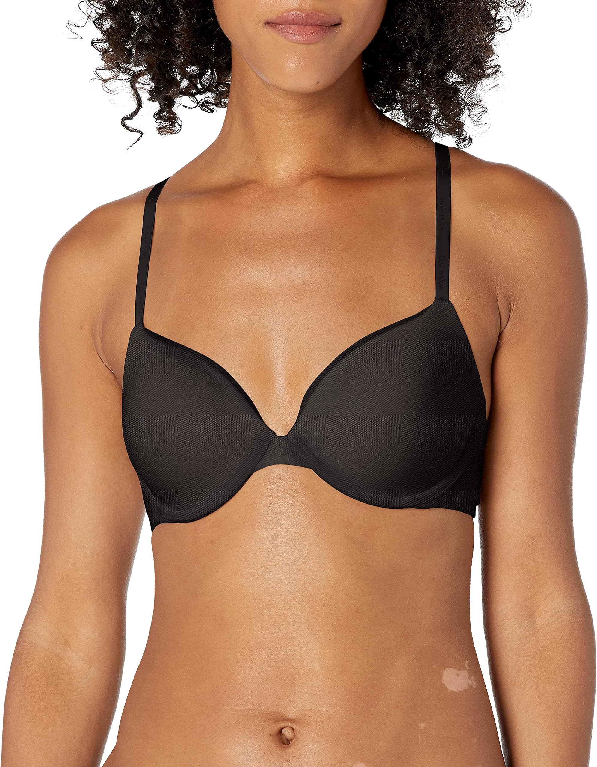 Women's demi-season bra with a convertible Constant strap, lightly lined Calvin Klein ,  black