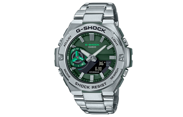 CASIO G-Shock G-Steel 'Silver Green' watch, green