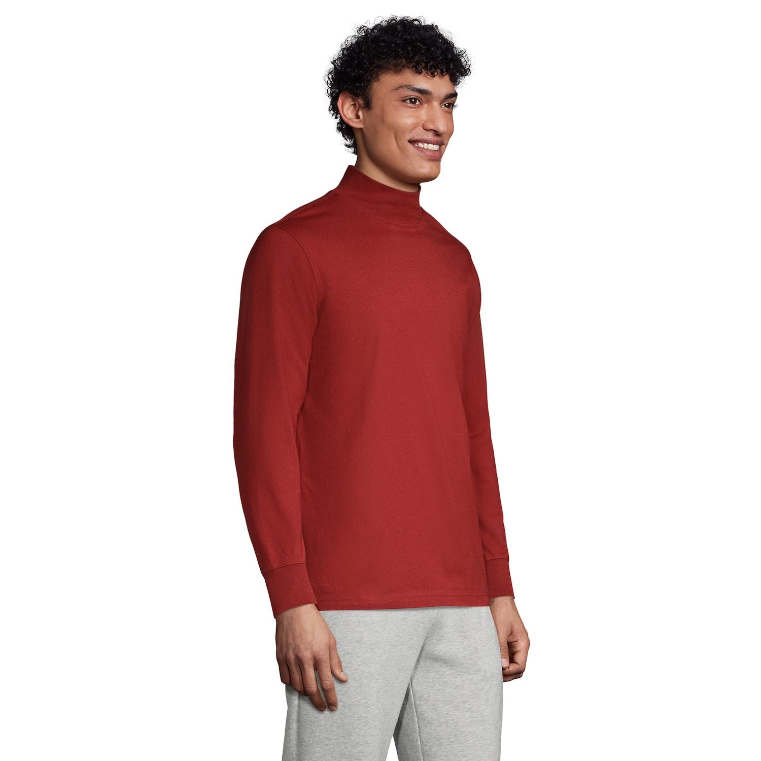 Lands' End Super-T Men's Stand Collar Turtleneck