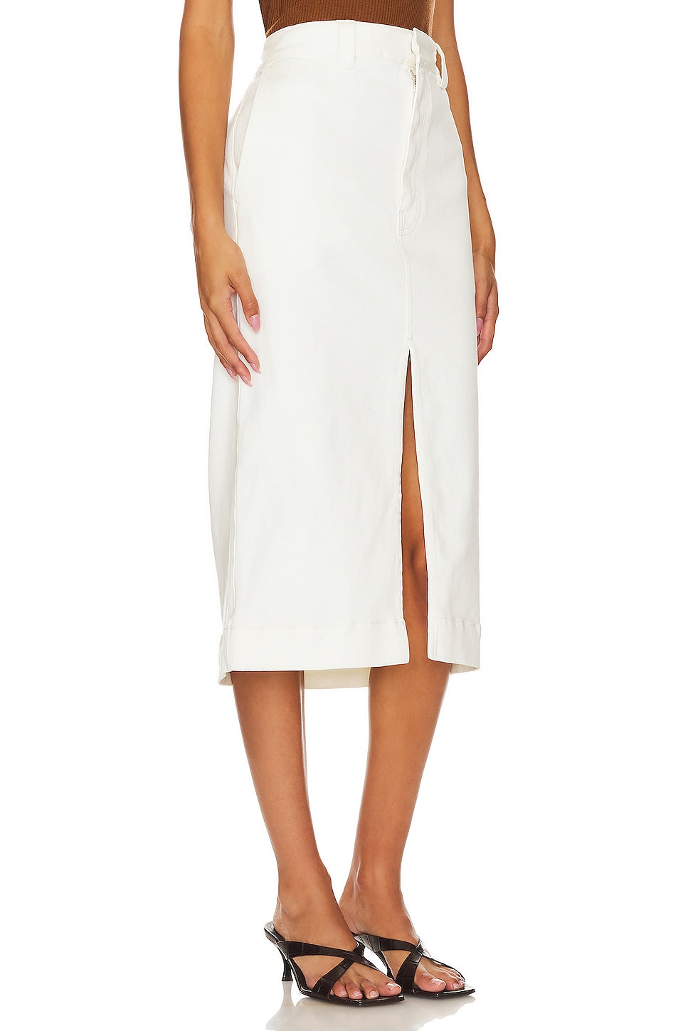 Enza Costa Soft Touch Slit Skirt, Undyed