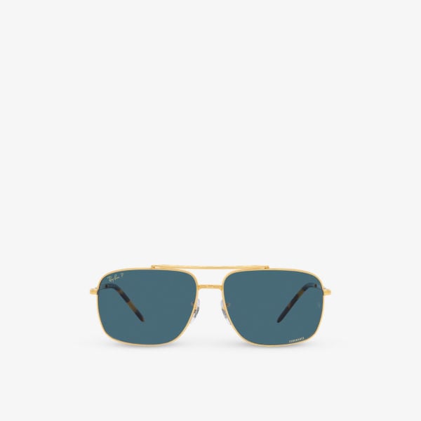 RB3796 metal sunglasses with Ray-Ban signature cushion lenses ,  yellow