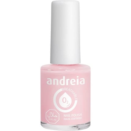 Halal Breathable Nail Polish Gloss Vegan & Cruelty Free 10 , 5 ml milky pink, Andreia