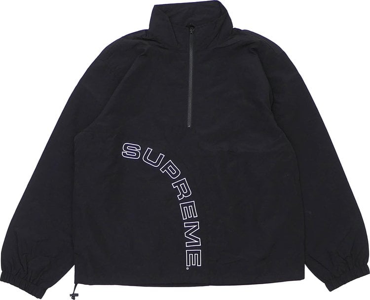 Supreme Corner Arc Half Zip Pullover 'Black', black