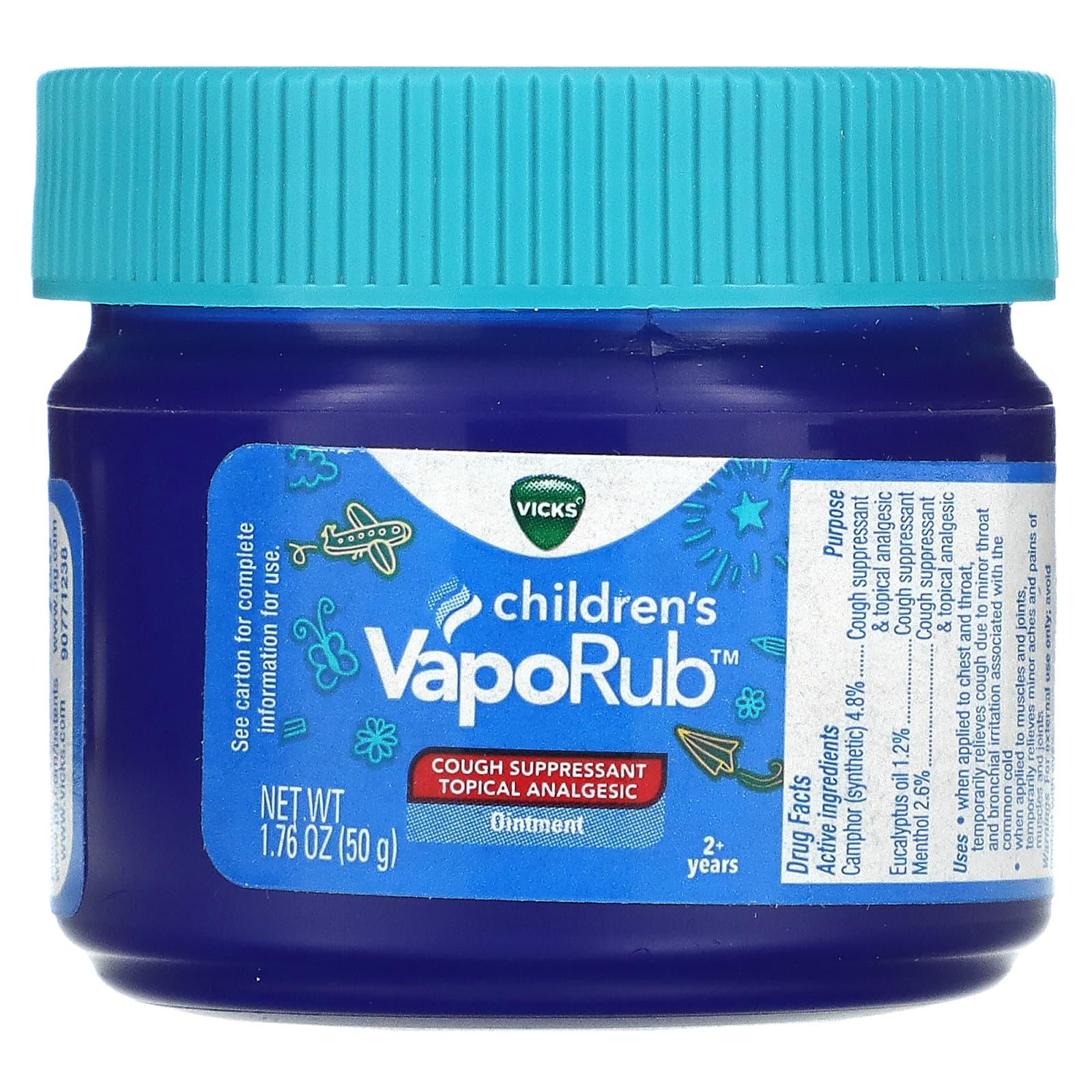 Vicks cough ointment for children over 2 years old, 50 g