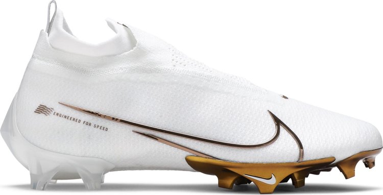 Nike Vapor Edge Elite 360 Flyknit 'White Metallic Gold' Cleats, White