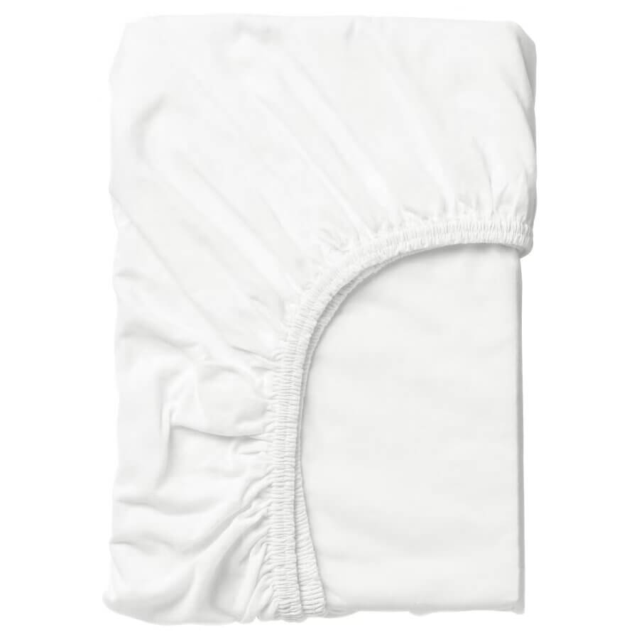 Fitted sheet Ikea Len, 70x160, white