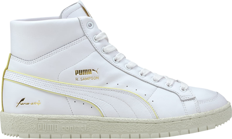 حذاء رياضي Puma Ralph Sampson 70 Mid من مجموعة Rudolf Dassler Legacy الموسم 2 باللون الأبيض